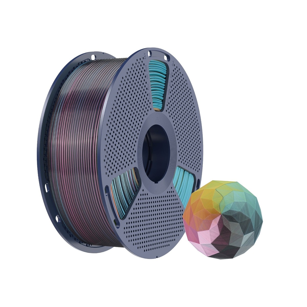 Пластик SILK PLA+ TRI-COLOR SUNLU для 3D принтера 1,75 1 кг