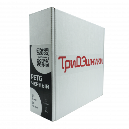 PETG пластик ТриДЭшники, 1,75 мм, черный, 1 кг