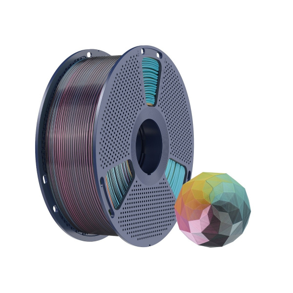 Пластик SILK PLA+ TRI-COLOR SUNLU для 3D принтера 1,75 1 кг